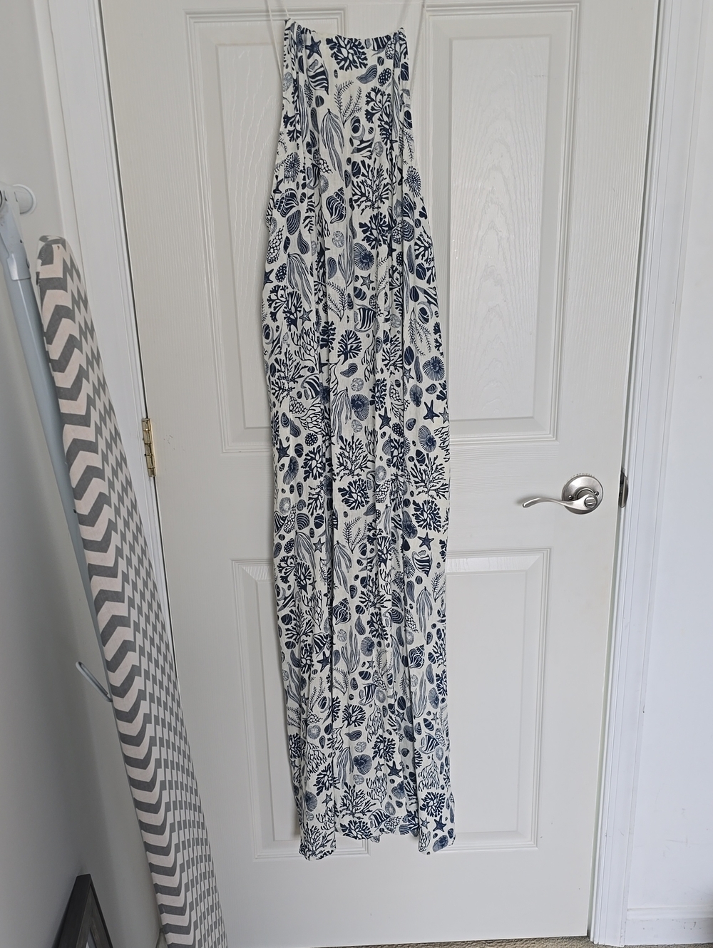 Sigrid Olsen Navy/Cream Floral Print Sun Dress